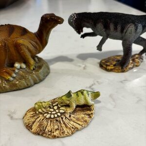 Reptile Figurine Set - Brown, Green, Black